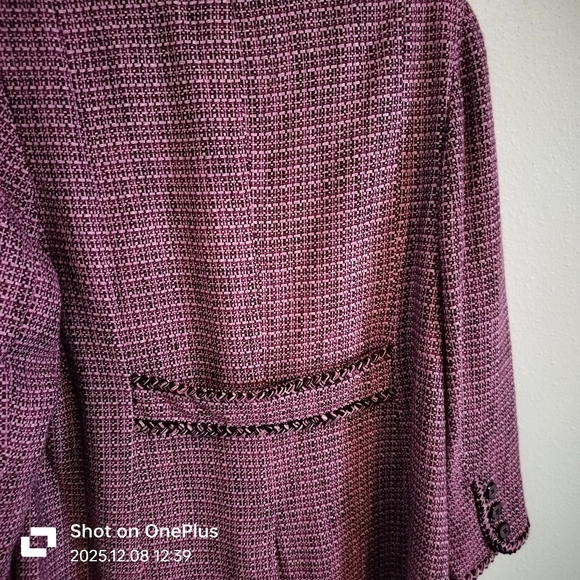 NWT Lane Bryant Pink/Black Tweed Classic, Country Chic, Academic Coat Size 18 - Picture 2 of 7
